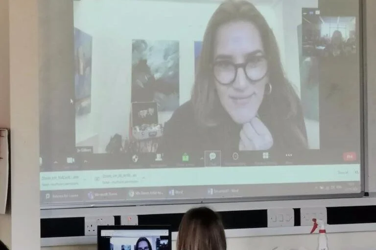 Inspiring talk with Year 9 art students at JCoSS School
